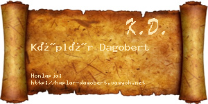 Káplár Dagobert névjegykártya